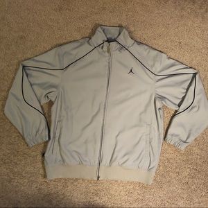 Men’s jordan zip up jacket gray large